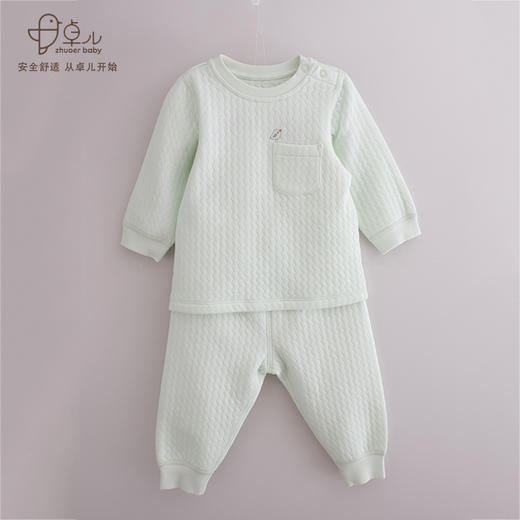 【秋冬三层保暖套装】卓儿宝宝空气层保暖服纯棉家居服婴儿衣服外穿适合6个月-5岁 商品图2