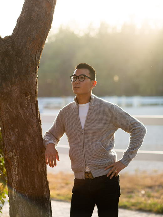 Dalmo 浅灰羊绒拉链夹克 商品图9