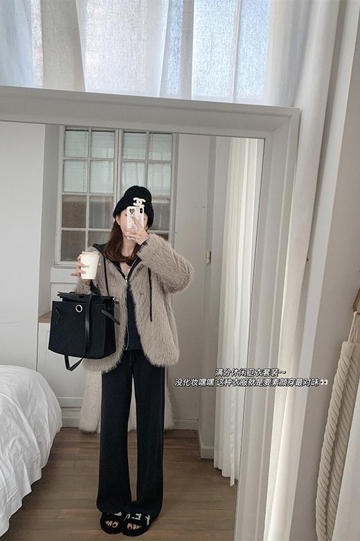 金蘑菇菇 奶香假期 套装版 / 舒适懒人线卫衣套组  慵懒休闲套装 商品图5