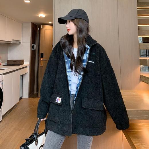 【要帅气的皮囊，也要舒适的版型！】男女装羊羔绒外套，男女冬季潮牌，宽松摇粒休闲加绒加厚夹克保暖外套将为您带来舒适、时尚和保暖的穿着体验lm 商品图1