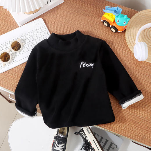 【潮童时尚！简约百搭】儿童打底衫男童奥利绒保暖上衣女童百搭加绒加厚卫衣宝宝童装，宝贝们的保暖之选，百搭又时尚。ry 商品图4