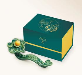 【6F】法蓝瓷 旭日祥运 如意摆饰