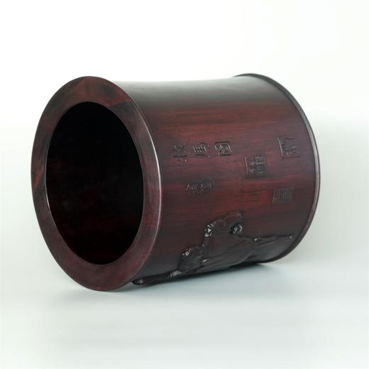 牧马图°黑檀大笔筒 商品图3