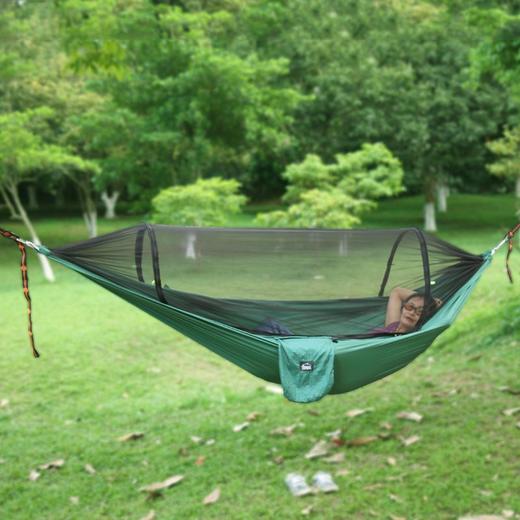 旅行家飞马新款吊床户外防蚊遮阳速开全开网双人便携室内家用秋千 商品图5