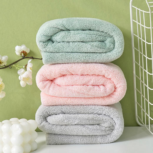 【买一送一，下单前200名再送毛巾一条】 双层珊瑚绒撞色干发帽 | 蓬松柔软 吸湿透气 不易掉毛 商品图1