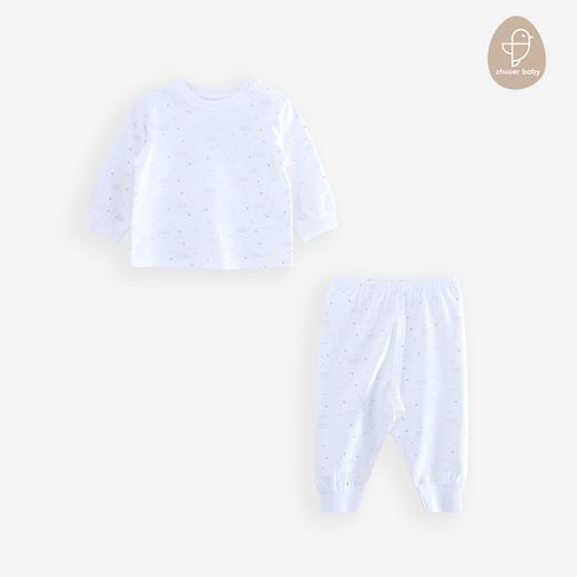 【秋冬贴身保暖德绒套装】卓儿宝宝打底衫纯棉家居服婴儿衣服自发热恒温 适合6个月-5岁 商品图6