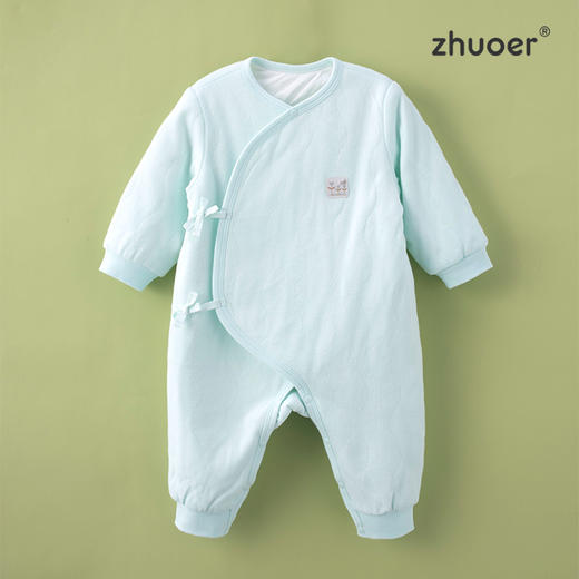 【秋冬保暖棉衣连体衣】卓儿宝宝薄棉保暖服纯棉家居服婴儿衣服适合0-6个月 商品图1