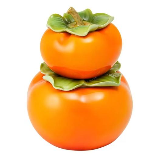 【6F】法蓝瓷 万事如意柿子摆件/有盖盒 商品图0