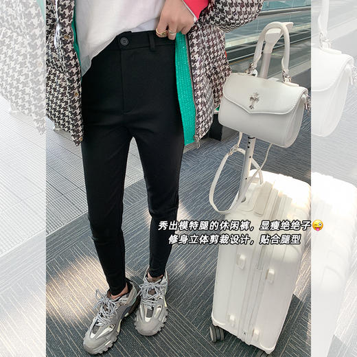 <曾小咸推荐>黑色外穿打底显瘦紧身裤铅笔裤 商品图0