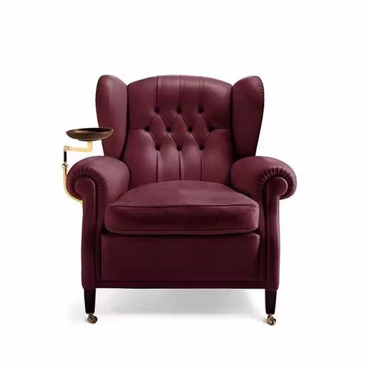 高档别墅房1919雪茄椅全真皮美式老虎椅教父椅单人休闲扶手椅 商品图3