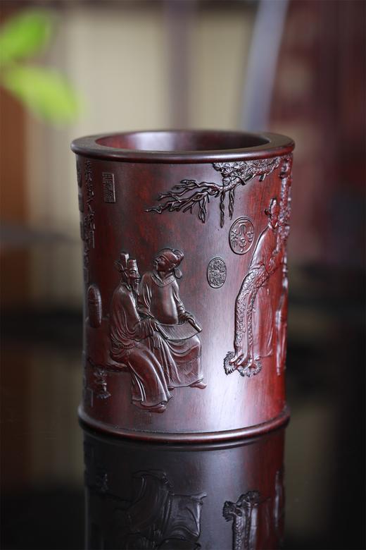 文苑图°黑檀笔筒大款&小款 商品图2