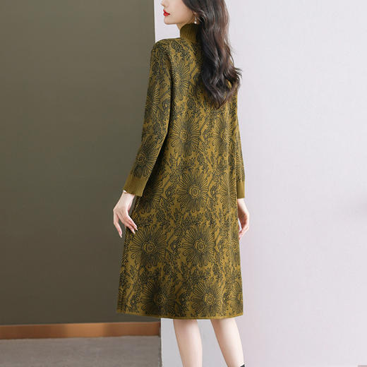 冬季新款，秋冬配大衣内搭大码毛衣裙中长款气质针织连衣裙CC-SYX-8567 商品图3