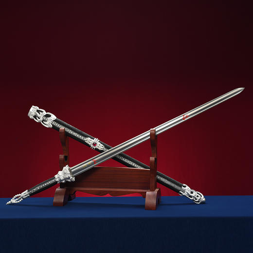 智慧剑 沈新培作品 沈州作品 龙泉沈广隆宝剑 沈广隆剑铺 手工传统剑收藏宝剑 sgl-2019未开刃 商品图5