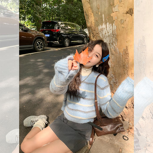 <曾小咸推荐>条纹毛衣 日常128.90 立减58.91 秒杀69.99！！ 商品图1