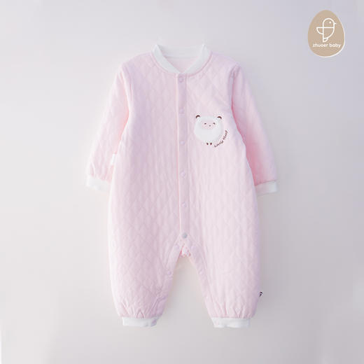 【秋冬保暖棉衣连体衣】卓儿宝宝薄棉保暖服纯棉家居服婴儿衣服适合3个月-2岁 商品图0