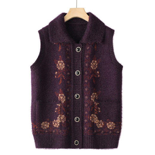 LX C9585妈妈春季针织马夹坎肩外穿开衫背心 商品图1