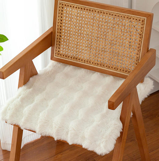 秋冬季【兔毛绒餐椅垫】兔毛绒保暖坐垫  办公室久坐屁垫  餐椅凳子垫椅垫 商品图5