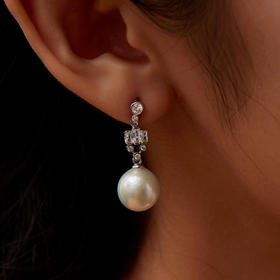 Manreya玛芮雅“天生女王”爱迪生珍珠耳环S925银优雅轻奢法式小众