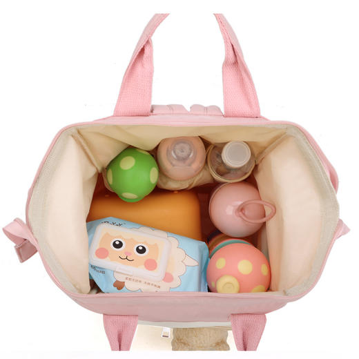 【多功能妈咪包！一包搞定】妈咪包百搭双肩包大容量，母婴外出便捷背包收纳包宝妈旅行，轻便易携带 可背可提，实用高颜值 满足多日出行所需-QQ 商品图4