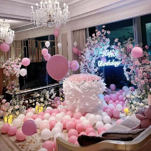 锦瑟年华-粉色系鲜花生日布置 商品图5