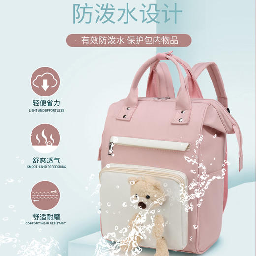 【多功能妈咪包！一包搞定】妈咪包百搭双肩包大容量，母婴外出便捷背包收纳包宝妈旅行，轻便易携带 可背可提，实用高颜值 满足多日出行所需-QQ 商品图3