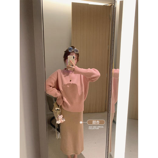 金蘑菇菇 爱你三千遍 直筒版/ 遮胯神器 中高腰H型羊毛半裙过膝裙 商品图4