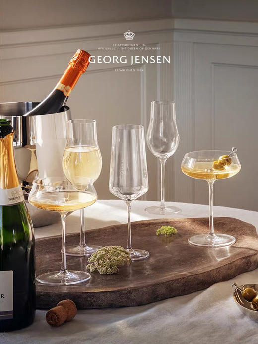 Georg Jensen乔治杰生水晶玻璃啤酒杯高脚鸡尾酒杯香槟杯 商品图0