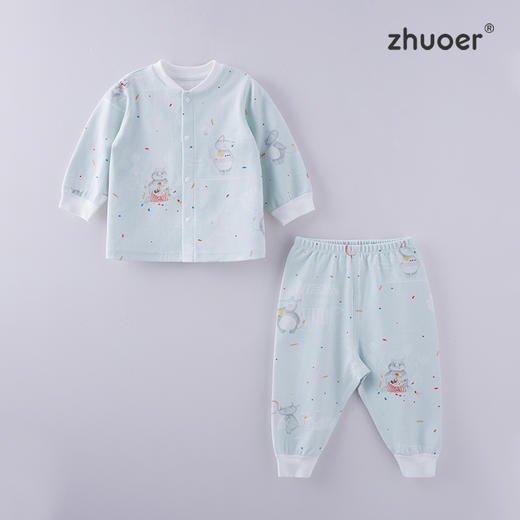 【秋冬贴身保暖套装】卓儿宝宝舒绒打底衫纯棉家居服婴儿衣服适合3个月-5岁 商品图1