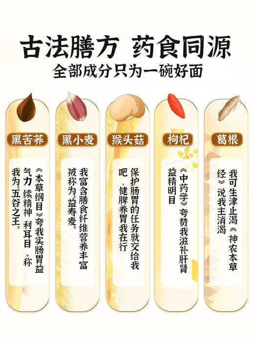 唐膳师大凉山黑苦荞面糖胖友低脂肪面条猴头菇细挂面粗粮代餐主食 商品图2