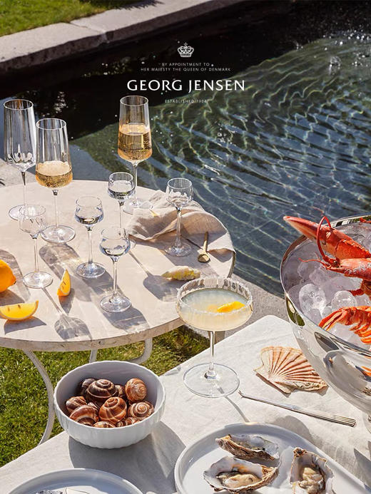 Georg Jensen乔治杰生水晶玻璃啤酒杯高脚鸡尾酒杯香槟杯 商品图1