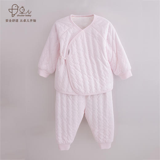 【秋冬保暖棉衣套装】卓儿宝宝薄棉保暖服纯棉家居服婴儿衣服适合0-6个月 商品图3