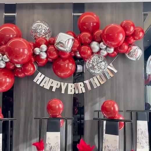 热烈红色系生日派对气球布置 商品图0