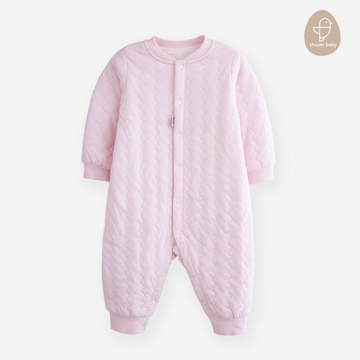 【秋冬保暖棉衣连体衣】卓儿宝宝薄棉保暖服纯棉家居服婴儿衣服适合3个月-2岁 商品图3