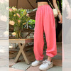 休闲裤女秋季宽松阔腿裤松紧高腰直筒束脚长裤 商品缩略图0