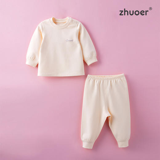 【秋冬贴身保暖德绒套装】卓儿宝宝打底衫纯棉家居服婴儿衣服自发热恒温 适合6个月-5岁 商品图5