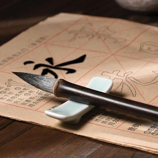古风紫竹毛笔狼毫成人专业级书法国画兼毫羊毫中楷毛笔篆楷隶行书 商品图4