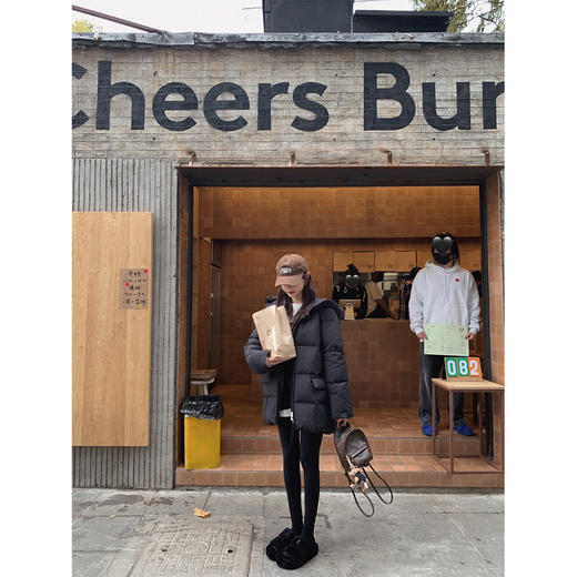 金蘑菇菇 MilkCream小方糖 无毛领版 / 22国标95绒子 中长羽绒服 商品图2