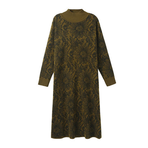 冬季新款，秋冬配大衣内搭大码毛衣裙中长款气质针织连衣裙CC-SYX-8567 商品图4