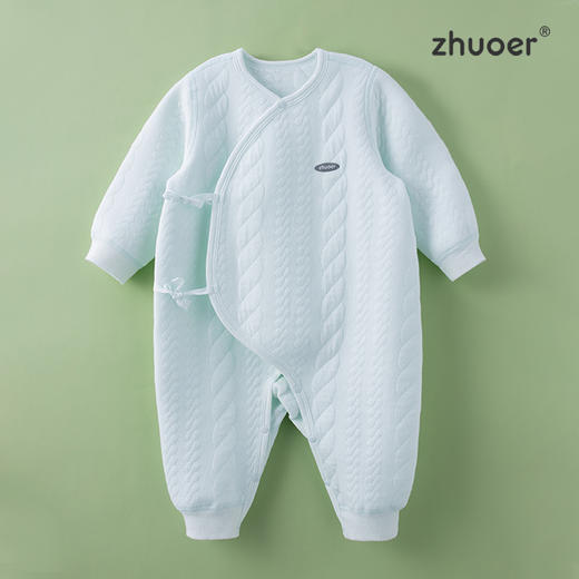 【秋冬三层保暖连体衣】卓儿宝宝空气层保暖家居服婴儿衣服外穿 适合0-6个月 商品图1