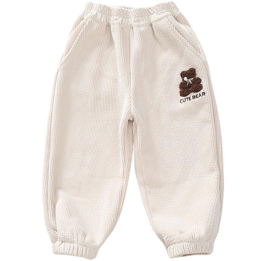 【亲肤舒适，不扎皮肤！】女童裤子2023新款加绒，洋气秋冬款宝宝阔腿休闲裤，外穿儿童秋装长裤lm 商品图4