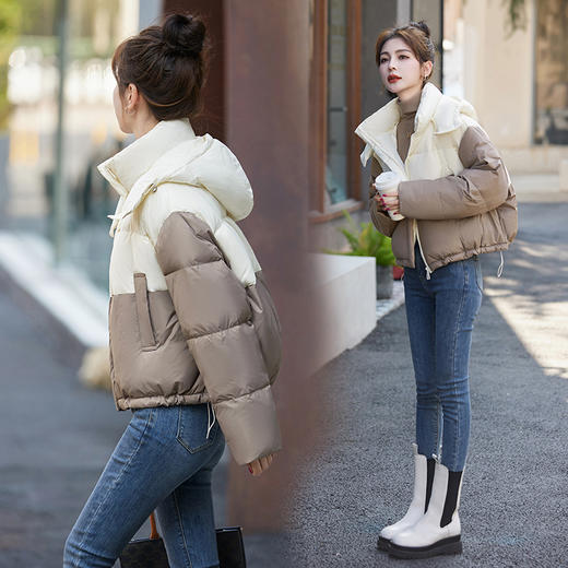 冬季新款，女装时尚休闲拼接撞色冬季保暖外套HR-GJC8217 商品图3