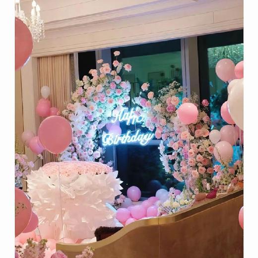 锦瑟年华-粉色系鲜花生日布置 商品图3