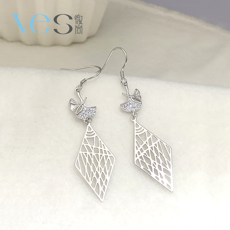 【会员精选】银杏叶银925长耳坠