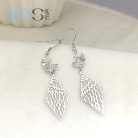 【会员精选】银杏叶银925长耳坠