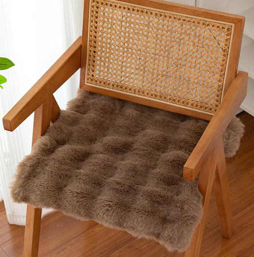 秋冬季【兔毛绒餐椅垫】兔毛绒保暖坐垫  办公室久坐屁垫  餐椅凳子垫椅垫 商品图8
