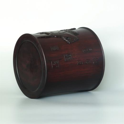 牧马图°黑檀大笔筒 商品图4