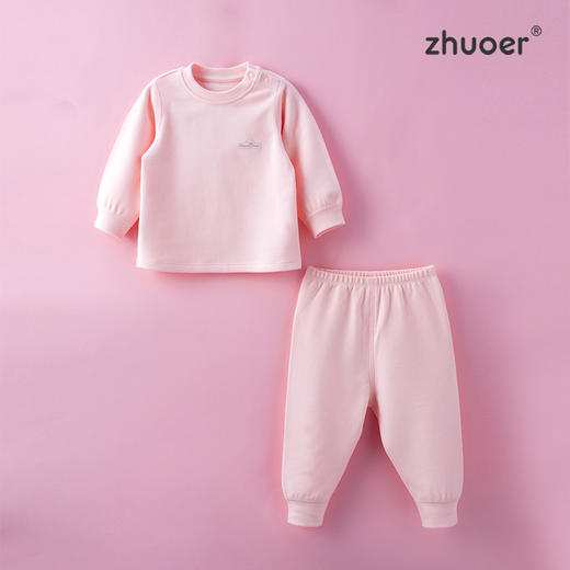 【秋冬贴身保暖德绒套装】卓儿宝宝打底衫纯棉家居服婴儿衣服自发热恒温 适合6个月-5岁 商品图4