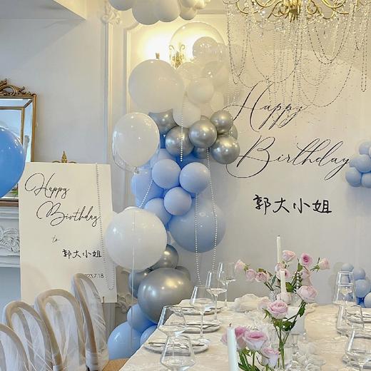 蓝色气球月亮生日布置 商品图6