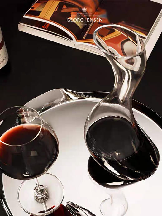 Georg Jensen乔治杰生玻璃水壶不锈钢花瓶家用果汁壶轻奢摆件礼品 商品图2