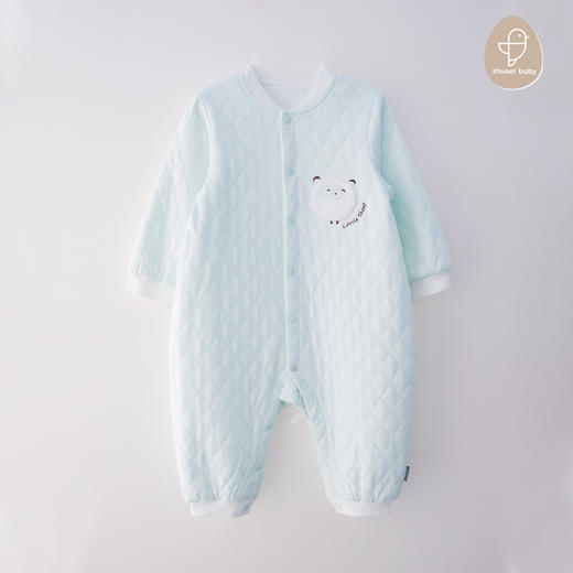 【秋冬保暖棉衣连体衣】卓儿宝宝薄棉保暖服纯棉家居服婴儿衣服适合3个月-2岁 商品图1